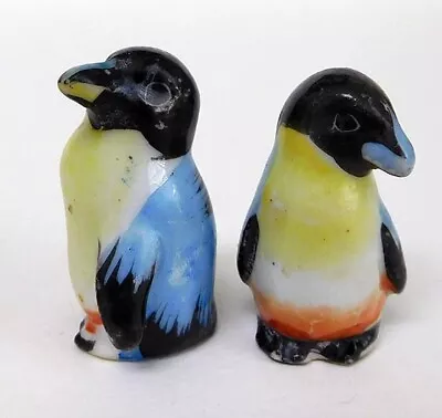 Vintage Miniature Pair Of Colorful Bone China Small Penguins - Stamped JAPAN • $11