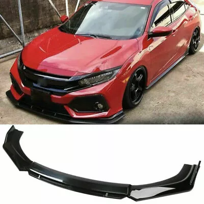 $49.99 • Buy For Honda Civic Hatchback & Si Front Bumper Lip Splitter Spoiler Glossy Black