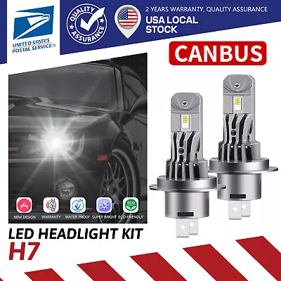 H7 LED Headlight Bulb Kit High Low Beam 120W 22000LM Bright Canbus For BMW 320i • $23.69