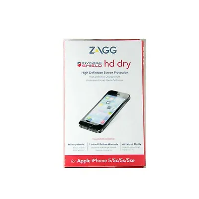 Zagg Invisible Shield Fr Iphone Se 1st Gen 2016 Iphone 5 5s 5c Hd Dry 4iphds-f00 • $15.97