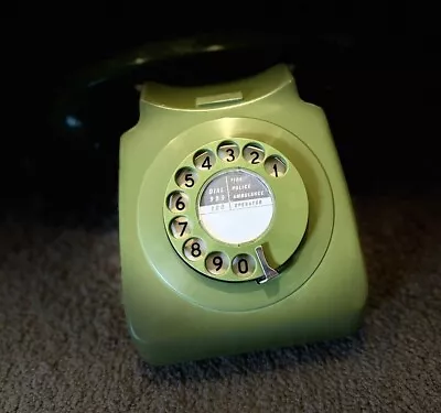 Vintage Gpo Rotary Dial Telephone 746 - Two Tone Green - Converted • £24.99