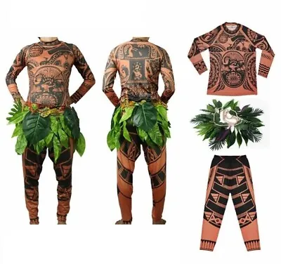 NEW Halloween Adult & Child Mens Maui Tattoo T Shirt Pants Women Cosplay Costume • $18.44