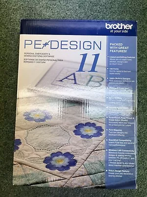 Brother PE DESIGN 11 Full Version Embroidery Digitizing Software--NEW IN BOX • $1499.98