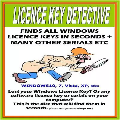 £4.28 • Buy Licence Key Detect Finds All Ur Windows & Other Product Keys Serials & Licences 