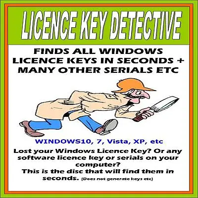 £3.25 • Buy Licence Key Detect Finds All Ur Windows & Other Product Keys Serials & Licences