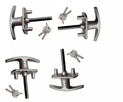 £10.95 • Buy Henderson Lock Handle Merlin Doric Garage Door T Bar Locking - Silver Finish S/S