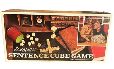 Sealed NIB Scrabble Sentence Cube Game 1971 Complete Scrabble Word Vintage Retro • $29.50