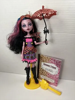 Monster High Freaky Fusion Dracubecca Doll Wings Boots Umbrella • $89.99