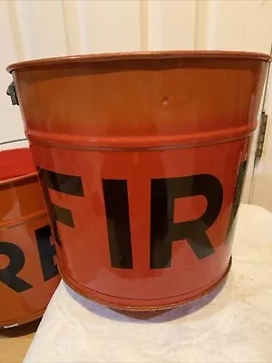 Vintage Red Fire Round Bottom Fire Buckets Choose 1! • $32
