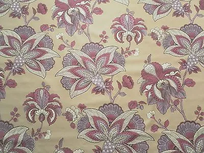 Manuel Canovas Curtain Fabric BAYONNE (Prune) 5.25m Floral Design 525cm • £170
