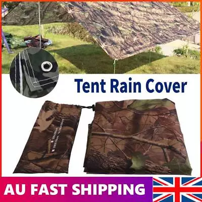 Waterproof Army Camo Tent Tarp Sheet Canopy Awning Rain Cover Outdoor 3 X 2.9m • $31.88