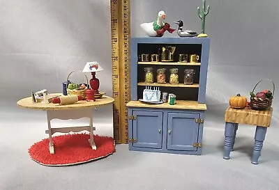 Vintage Dollhouse Farmhouse Kitchen Furniture And Accessories • $25