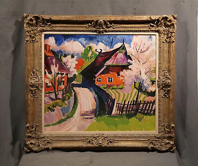 Decorative Modern Expressionist Print And Painting Canvas Signed Max Pechstein • $12000