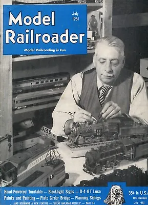 Model Railroader Magazine July 1951 Excellent Condition • $6