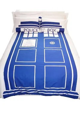£24.99 • Buy Doctor Who Duvet Cover Set Tardis Police Box Design Double Size NEW Official