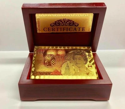 £5.56 • Buy 24K Gold Plated Playing Cards Poker Game Deck Wooden Gift Box 99.9% Certificate