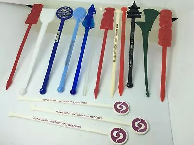 Vintage Swizzle Sticks Hotels-Restaurants-Tiki Garden Disneyland-Various Cities • $8.99