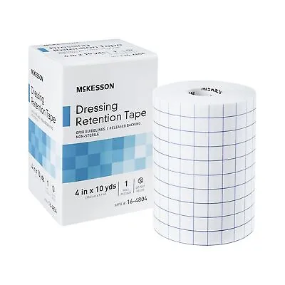 McKesson White Water Resistant Dressing Retention Tape With Liner 4 Inch X 10 • $14.42