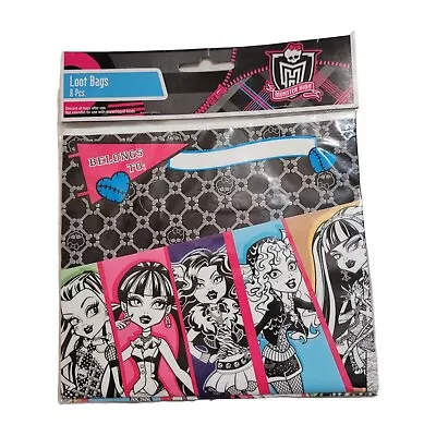 MONSTER HIGH Loot Bag Birthday Party Kids Supplies Amscan 8 Count Treat Bags NOS • $19.99