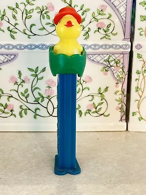 PEZ Vintage Easter Chick In Egg With Hat Green Blue Red • $5