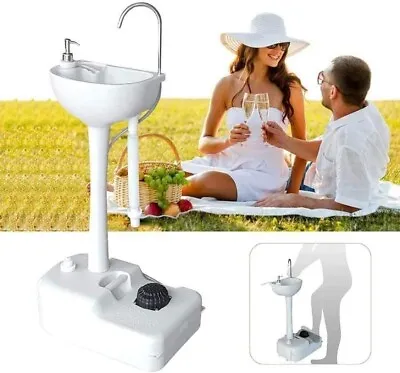 Camping Wash Basin Portable Handwash Stand Lightweight 17L Water Tank Outdoor • £47.99