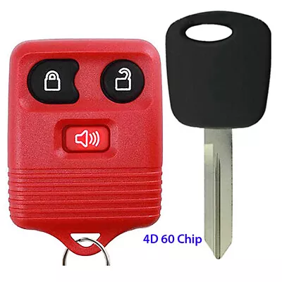 Replacement For Mazda Tribute 2001 2002 2003 2004 Red Car Remote Fob+ 4D60 Key • $24.31
