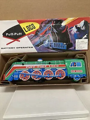 Vintage Puff Puff Loco Battery Operated Toy Train In Original Box Free Shipping! • $44.99