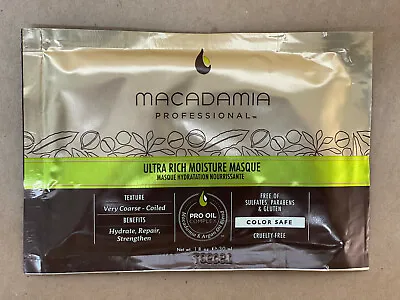 Macadamia Professional Ultra Rich Moisture Hair Masque 1oz (2 Pack) • $5