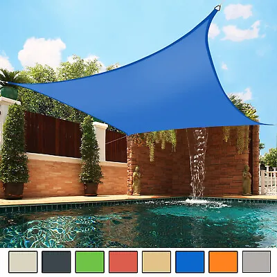 Sun Shade Sail Garden Patio Awning Canopy 98% UV Block Square NEW • £53.99