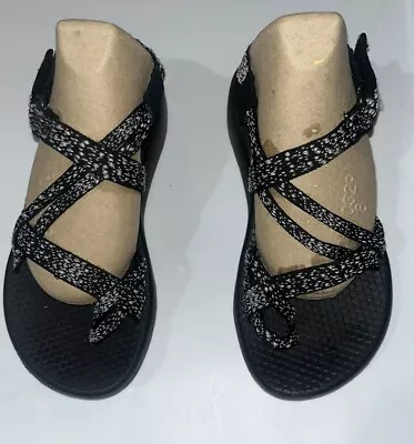 Athletic Works Black Strappy Sandals Gladiator Beach Vacation Woman’s Size 6 • $9.98