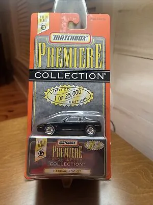 Matchbox Premiere Collection Ferrari 456 GT /BLACK/Vintage 1997/High Speed New • $8.99