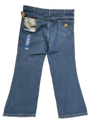 NEW Carhartt Relaxed Fit Straight Leg Jeans B170 DST Union Made USA Mens 44 X 30 • $20.40