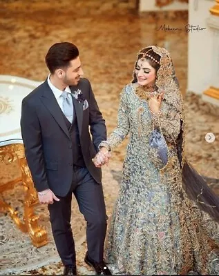 Wedding Manish Malhotra Indian Wedding Gown Shadi Walima Nikah Long Pakistani  • $2399.99