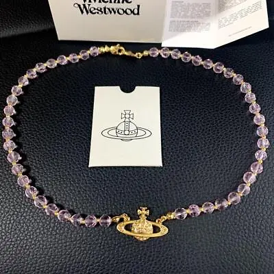 Vivienne Westwood Necklace Choker Pink/Gold IN BOX • $69.38