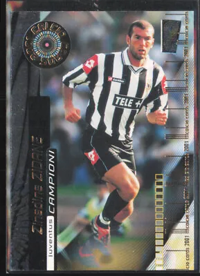 2001 Panini Calcio Serie A Zinedine Zidane Juventus Campioni Gold • £14.99