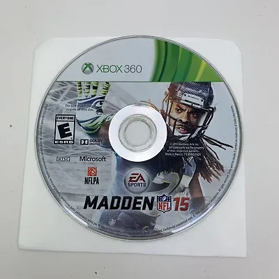 $5.50 • Buy Madden NFL 15 (XBOX 360, 2014) Video Game, Disc Only, No Case, No Manual, Tested