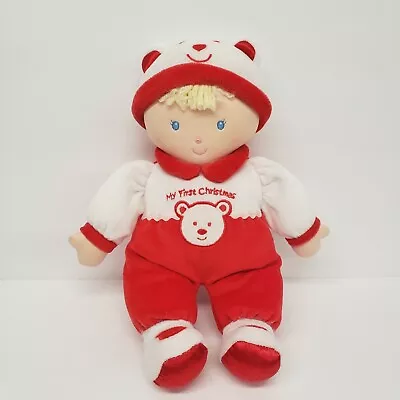 Kids Preferred 11  My First Christmas Teddy Bear Baby Doll Red White 2009 Plush • $9.99