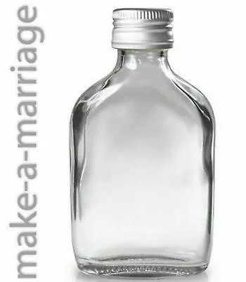 Miniature 50ml Glass Bottle Gin Wedding Favour Zam Zam Flask Mini Gift Nikkah • £18.99
