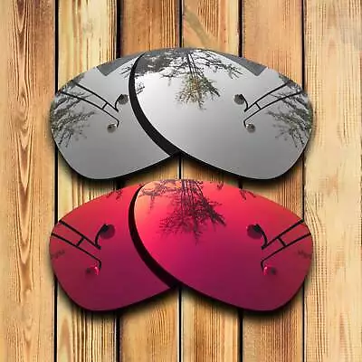 Polarized Silver Mirrored & Purple Red Replacement Lenses For-Oakley Felon • $13.88