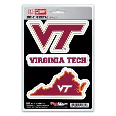 Virginia Tech Hokies Decals - 3 Pack • $4.95