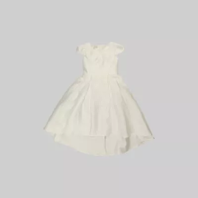 £24.99 • Buy Monsoon Katharine Duchess Twill High-Low Dress Ivory Size UK 8 Years