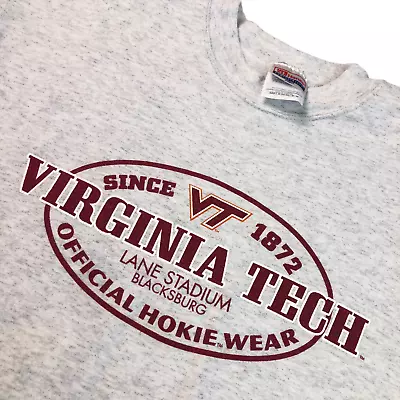 VTG Virginia Tech Men's Cotton/Polyester Pullover Sweatshirt Gray/Maroon • M • $26.59