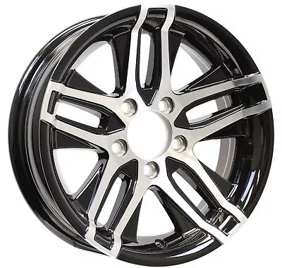 2-Pack Aluminum Trailer Wheels 14X5.5 14 X 5.5 5 Lug 4.5 Center Altitude Black • $165.97