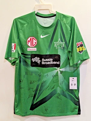 $130 • Buy Signed - Melbourne Stars Jersey BBL 12 Cricket Australia Shirt - Mens Size: XL