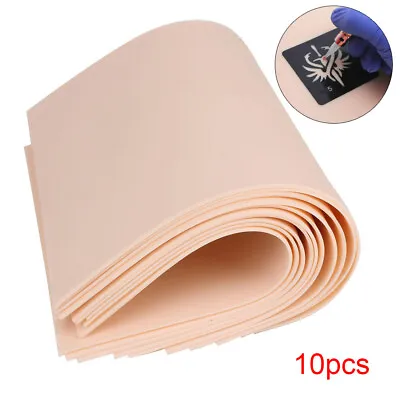 10Pcs 20x15cm Synthetic Learning Blank Tattoo Fake False Practice Skin • £7.29