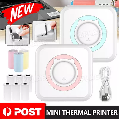 $10.45 • Buy Mini Phone Printer Thermal Photo Portable Wireless Pocket With Rolls Paper Notes