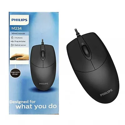 Philips SPK7234 USB Wired Computer Mouse For PC Laptop Desktop Computers • $7.99