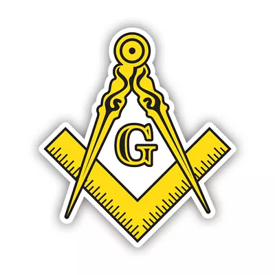 Freemasonry Square And Compass Sticker Decal - Weatherproof - Masonry Mason • $4.99