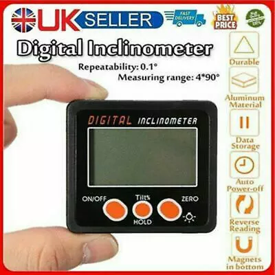 £12.98 • Buy Magnetic Digital Inclinometer Level Box Gauge Angle Meter Finder Protractor UK