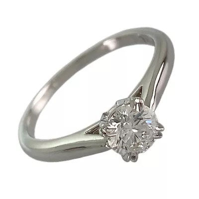 HARRY WINSTON Solitaire Platinum Diamond Ring • $2476